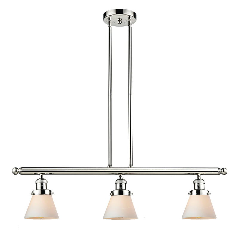 Innovations 213-PN-G61 Three Light Island Pendant, Polished Nickel