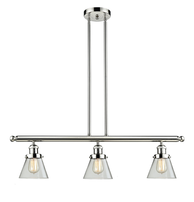 Innovations 213-PN-G62 Three Light Island Pendant, Polished Nickel