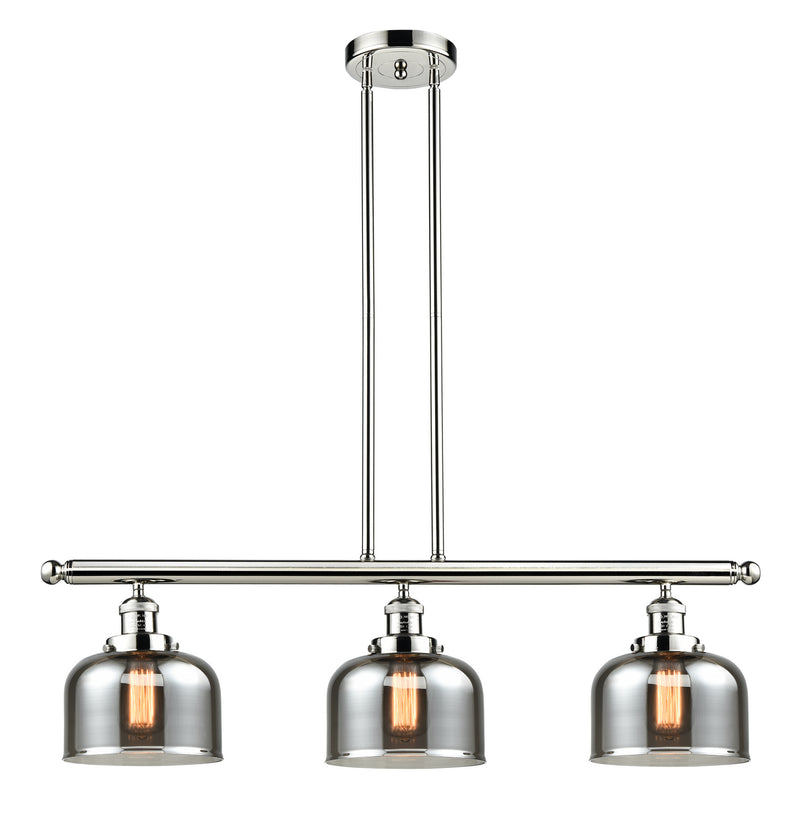 Innovations 213-PN-G73 Three Light Island Pendant, Polished Nickel