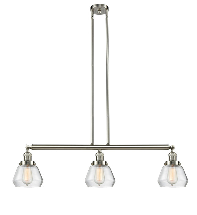 Innovations 213-SN-G172 Three Light Island Pendant, Brushed Satin Nickel