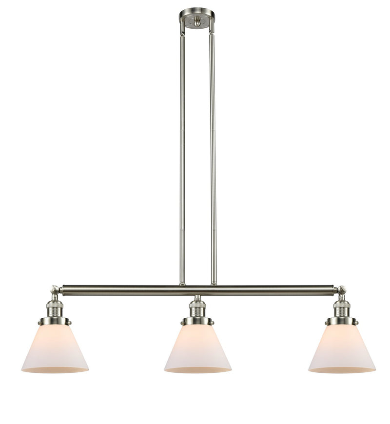 Innovations 213-SN-G41 Three Light Island Pendant, Brushed Satin Nickel