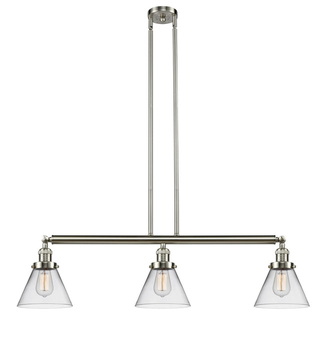 Innovations 213-SN-G42 Three Light Island Pendant, Brushed Satin Nickel