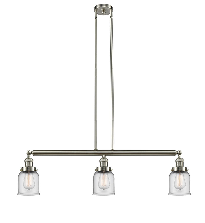 Innovations 213-SN-G52 Three Light Island Pendant, Brushed Satin Nickel