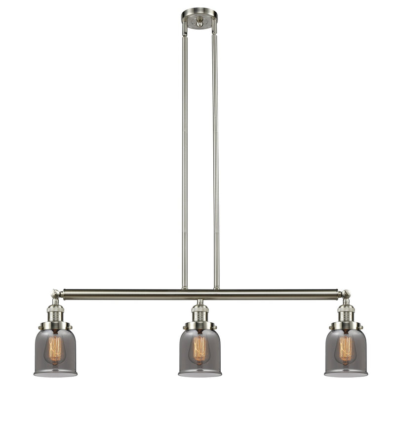 Innovations 213-SN-G53 Three Light Island Pendant, Brushed Satin Nickel