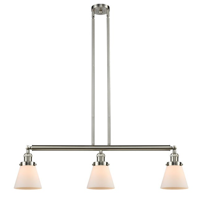 Innovations 213-SN-G61 Three Light Island Pendant, Brushed Satin Nickel