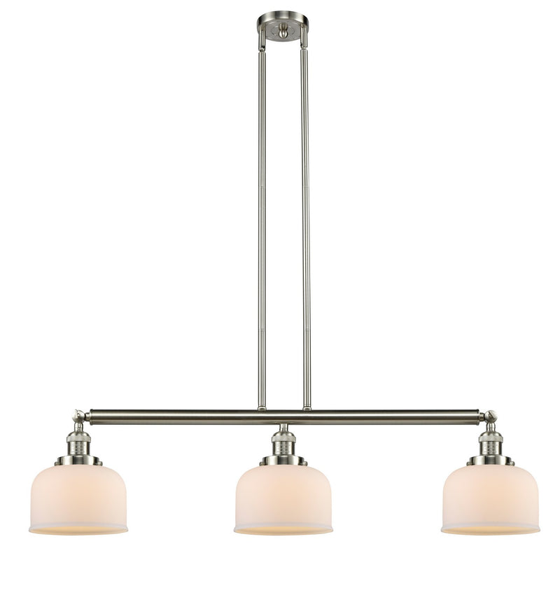 Innovations 213-SN-G71 Three Light Island Pendant, Brushed Satin Nickel