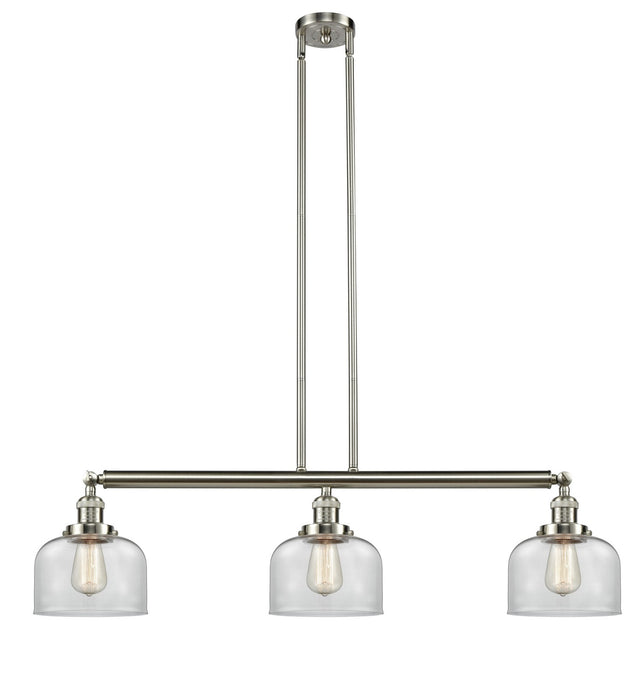 Innovations 213-SN-G72 Three Light Island Pendant, Brushed Satin Nickel