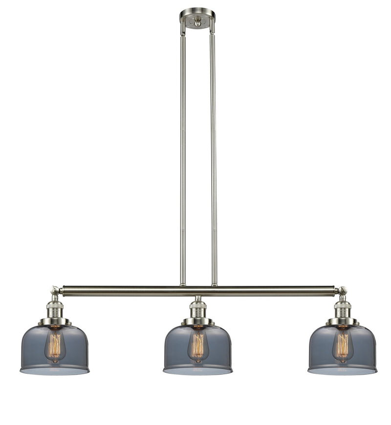 Innovations 213-SN-G73 Three Light Island Pendant, Brushed Satin Nickel