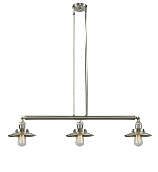 Innovations 213-SN-M2 Three Light Island Pendant, Brushed Satin Nickel