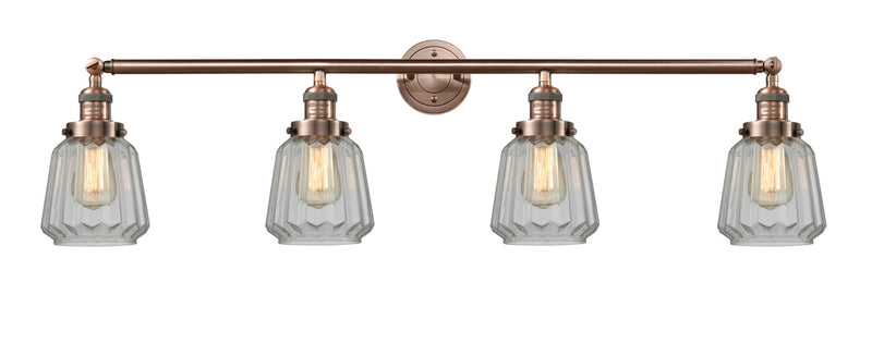 Innovations 215-AC-G142 Four Light Bath Vanity, Antique Copper