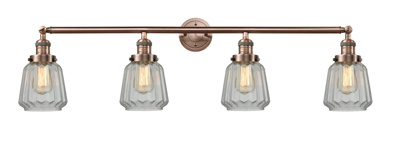 Innovations 215-AC-G142 Four Light Bath Vanity, Antique Copper