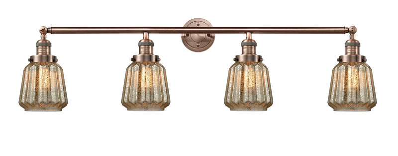 Innovations 215-AC-G146 Four Light Bath Vanity, Antique Copper