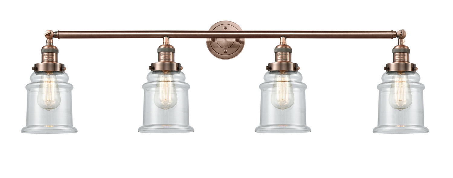 Innovations 215-AC-G182 Four Light Bath Vanity, Antique Copper