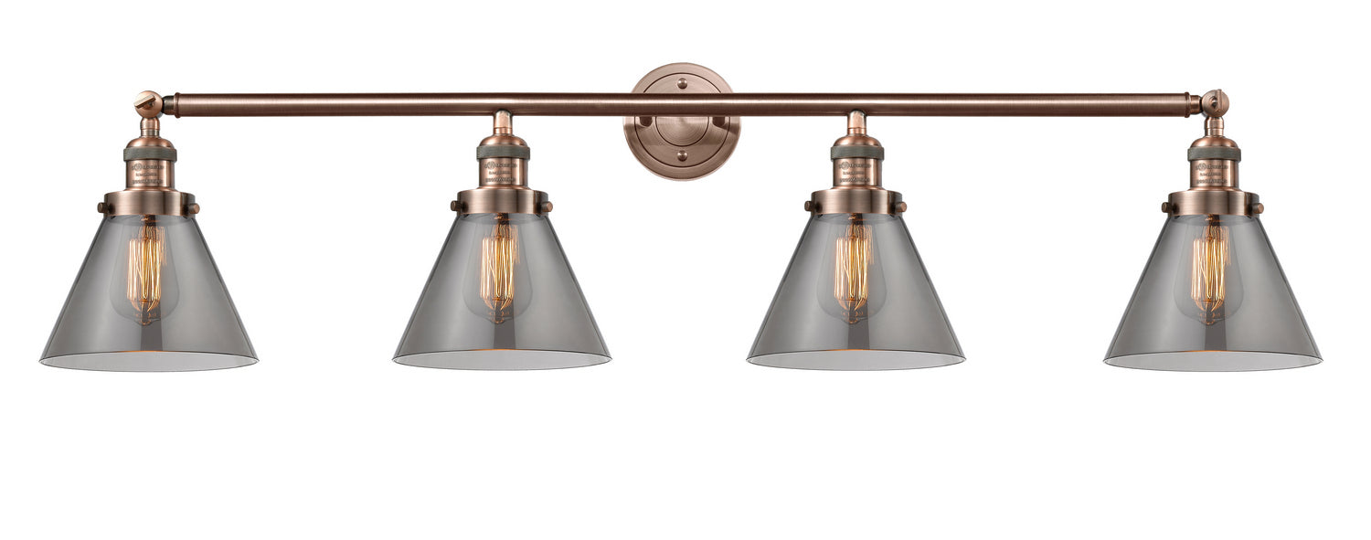 Innovations 215-AC-G43 Four Light Bath Vanity, Antique Copper