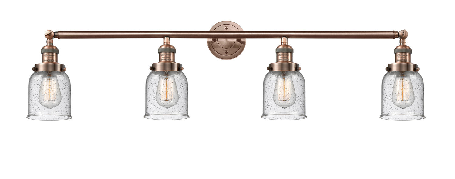 Innovations 215-AC-G54 Four Light Bath Vanity, Antique Copper