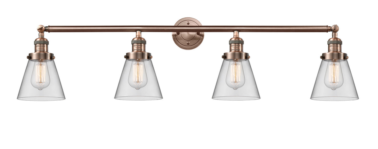 Innovations 215-AC-G62 Four Light Bath Vanity, Antique Copper