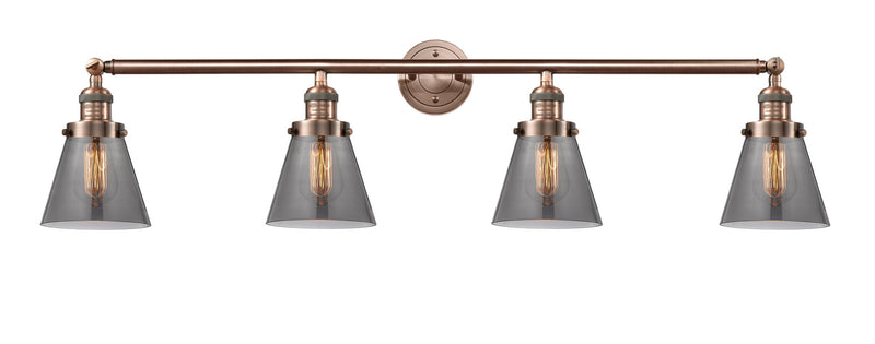 Innovations 215-AC-G63 Four Light Bath Vanity, Antique Copper