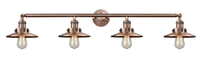 Innovations 215-AC-M3 Four Light Bath Vanity, Antique Copper