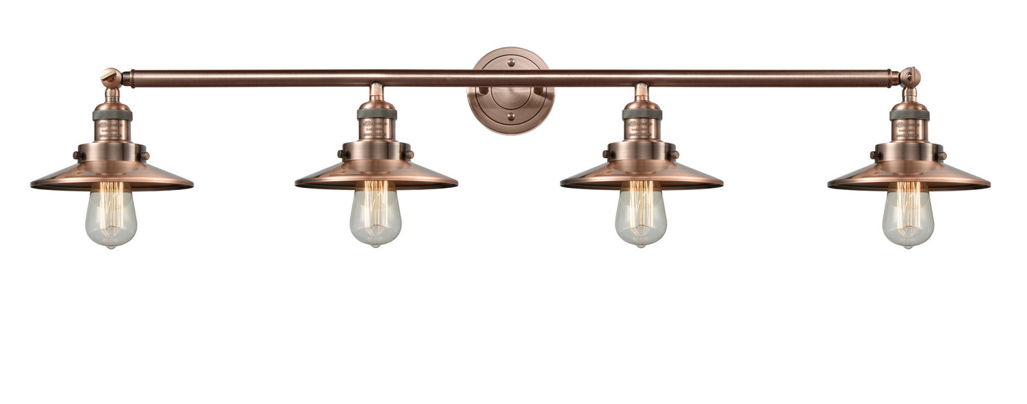 Innovations 215-AC-M3 Four Light Bath Vanity, Antique Copper