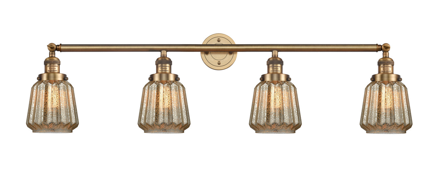 Innovations 215-BB-G146 Four Light Bath Vanity, Brushed Brass