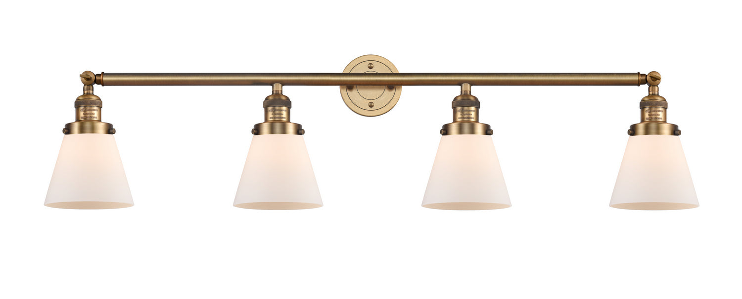 Innovations 215-BB-G61 Four Light Bath Vanity, Brushed Brass