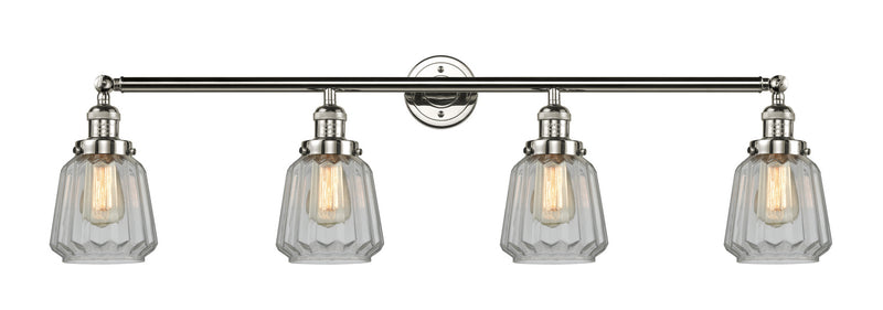 Innovations 215-PN-G142 Four Light Bath Vanity, Polished Nickel