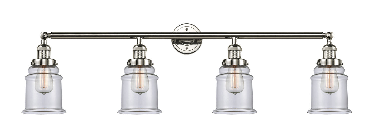 Innovations 215-PN-G182 Four Light Bath Vanity, Polished Nickel