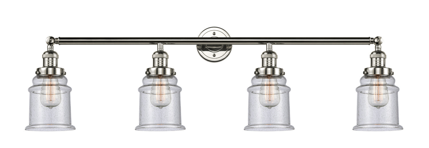 Innovations 215-PN-G184 Four Light Bath Vanity, Polished Nickel