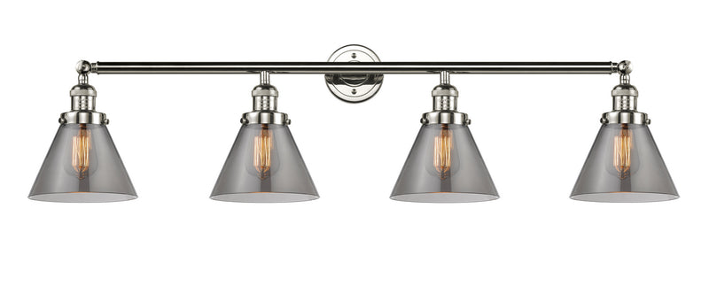 Innovations 215-PN-G43 Four Light Bath Vanity, Polished Nickel