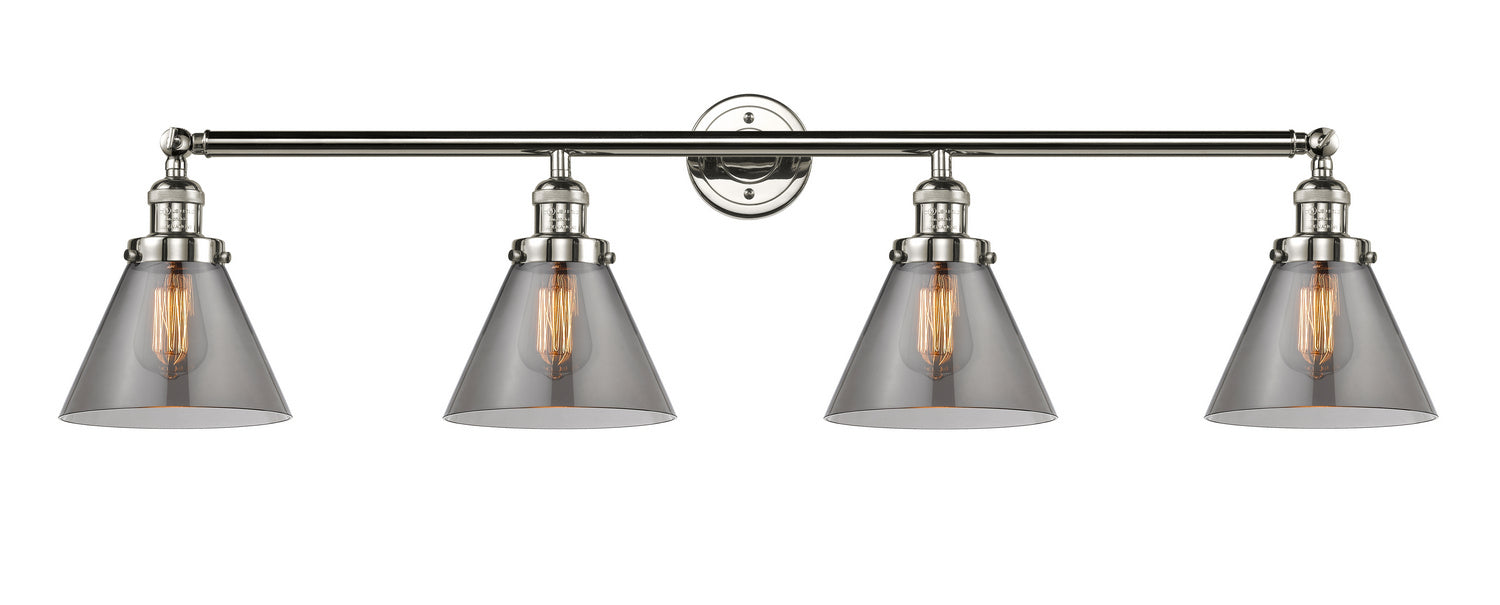 Innovations 215-PN-G43 Four Light Bath Vanity, Polished Nickel