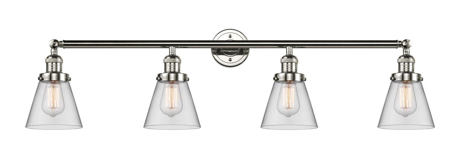 Innovations 215-PN-G62 Four Light Bath Vanity, Polished Nickel