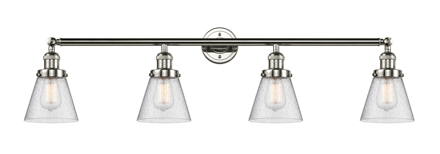 Innovations 215-PN-G64 Four Light Bath Vanity, Polished Nickel
