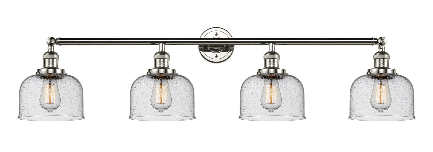 Innovations 215-PN-G74 Four Light Bath Vanity, Polished Nickel
