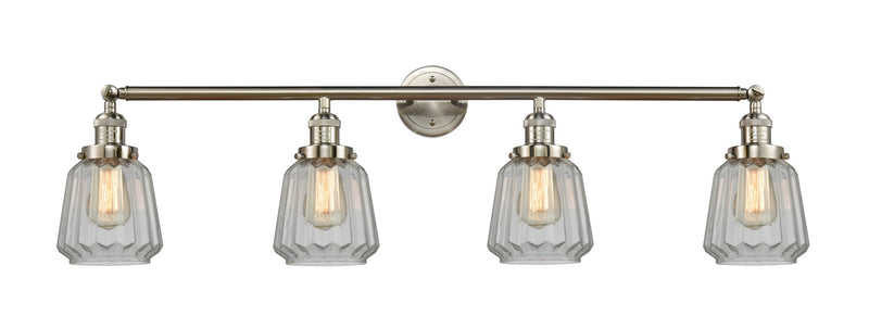 Innovations 215-SN-G142 Four Light Bath Vanity, Brushed Satin Nickel