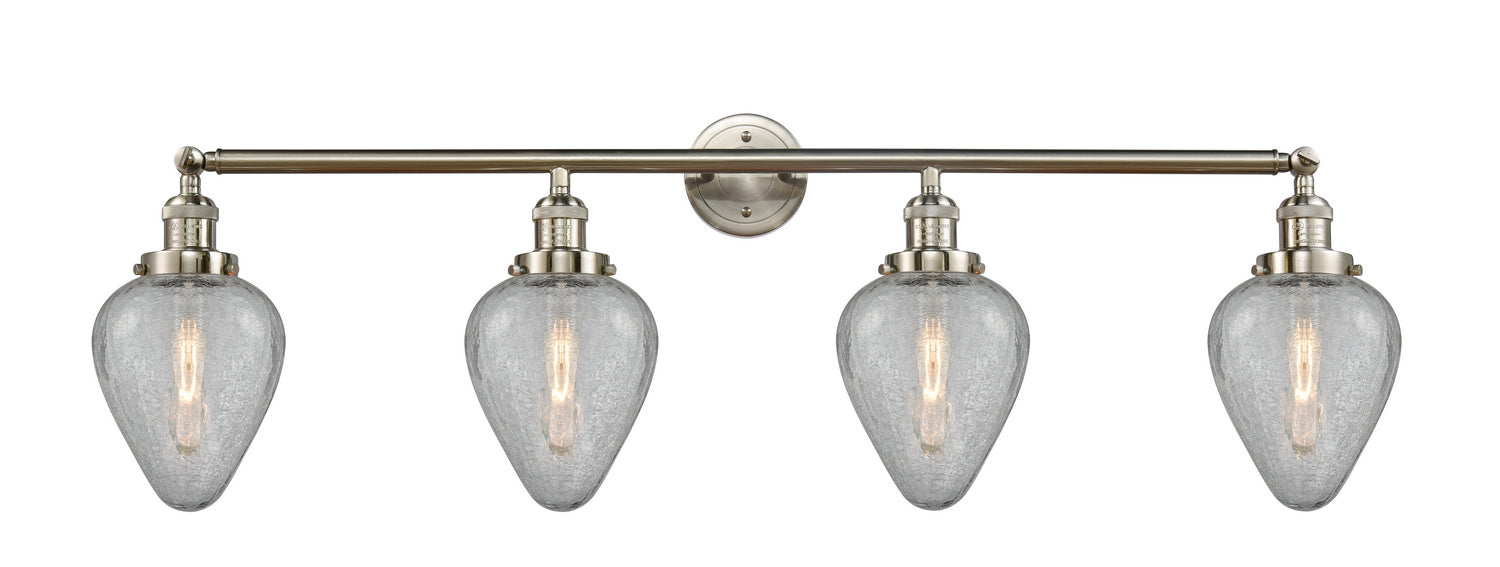 Innovations 215-SN-G165 Four Light Bath Vanity, Brushed Satin Nickel