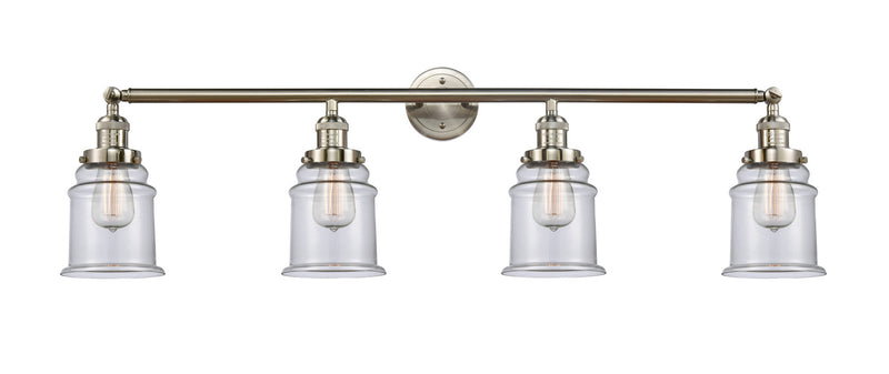 Innovations 215-SN-G182 Four Light Bath Vanity, Brushed Satin Nickel