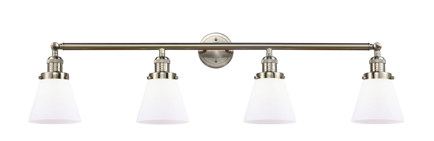 Innovations 215-SN-G61 Four Light Bath Vanity, Brushed Satin Nickel