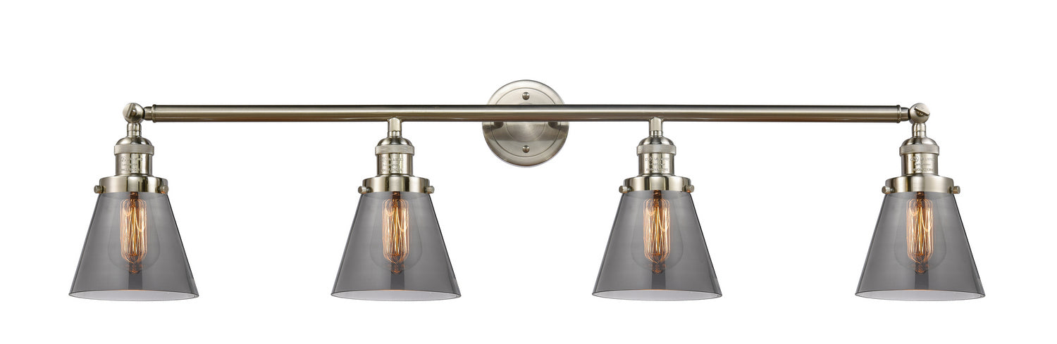 Innovations 215-SN-G63 Four Light Bath Vanity, Brushed Satin Nickel