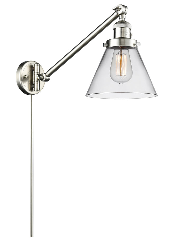 Innovations 237-SN-G42 One Light Swing Arm Lamp, Brushed Satin Nickel