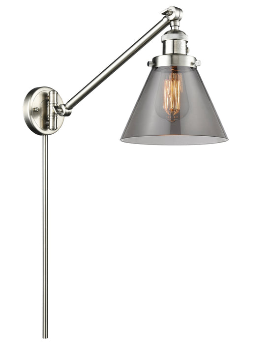 Innovations 237-SN-G43 One Light Swing Arm Lamp, Brushed Satin Nickel