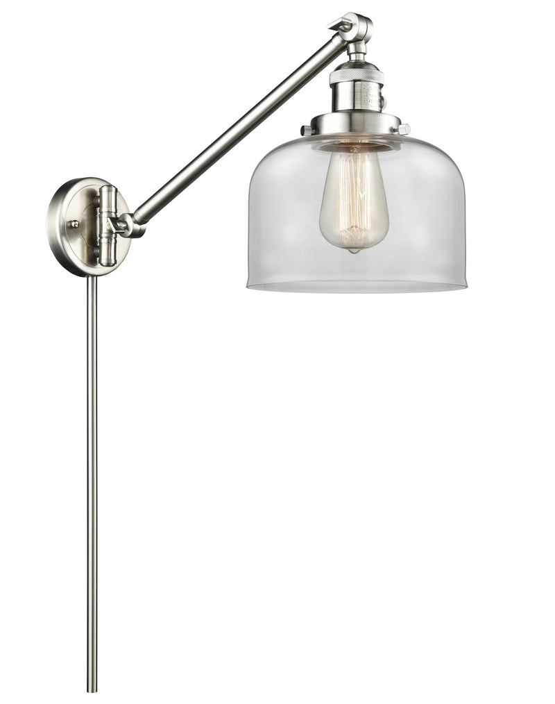 Innovations 237-SN-G72 One Light Swing Arm Lamp, Brushed Satin Nickel
