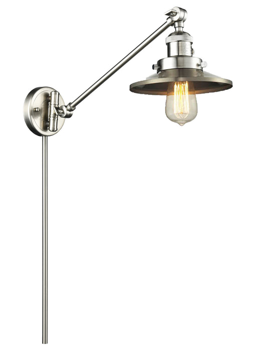 Innovations 237-SN-M2 One Light Swing Arm Lamp, Brushed Satin Nickel