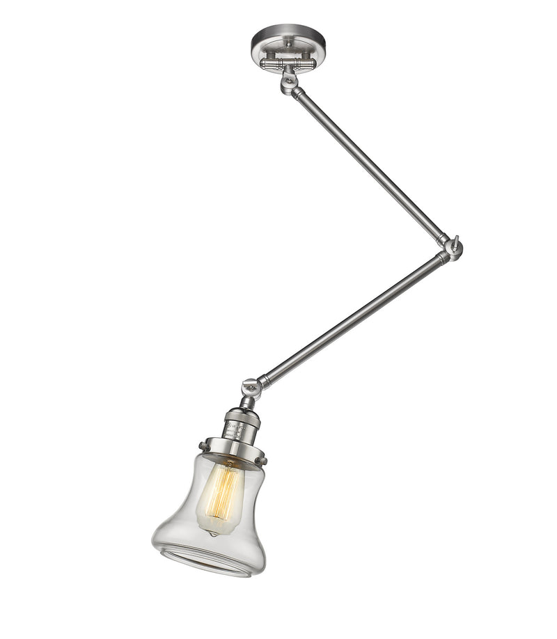 Innovations 238C-SN-G192 One Light Flush Mount, Brushed Satin Nickel