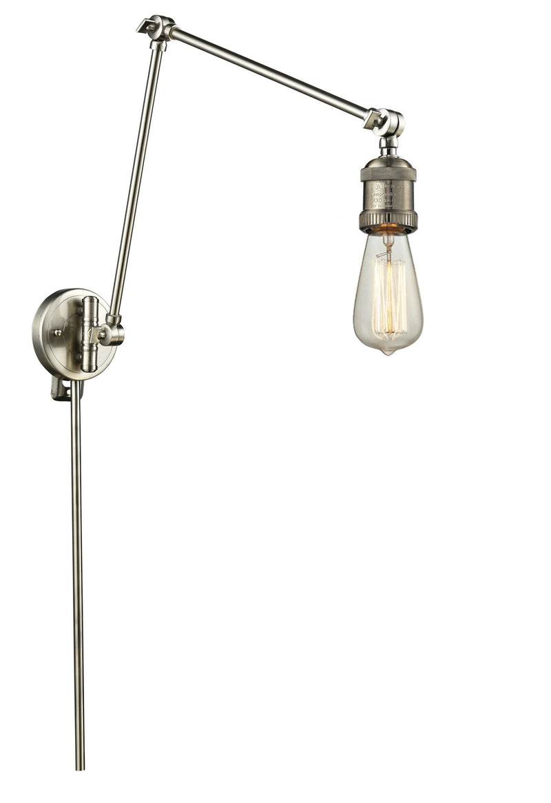 Innovations 238-SN One Light Swing Arm Lamp, Brushed Satin Nickel