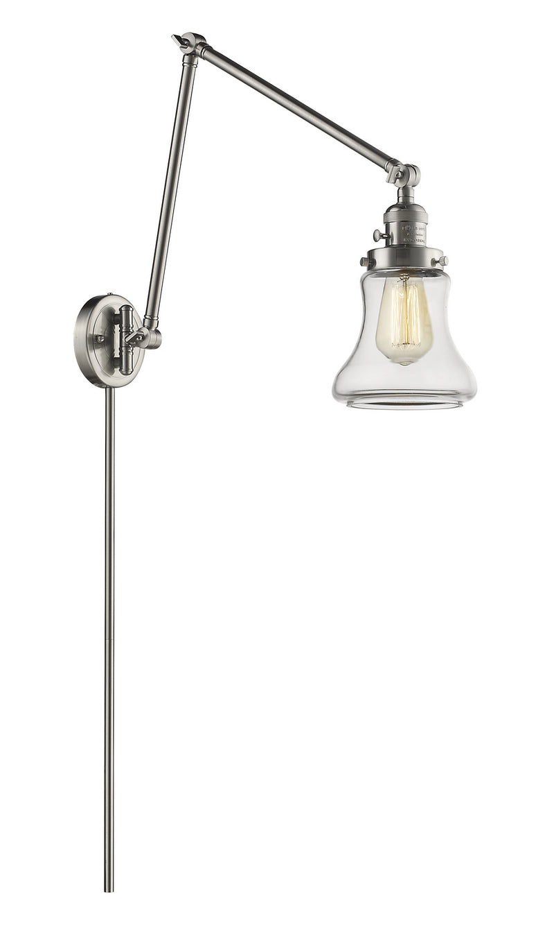 Innovations 238-SN-G192 One Light Swing Arm Lamp, Brushed Satin Nickel