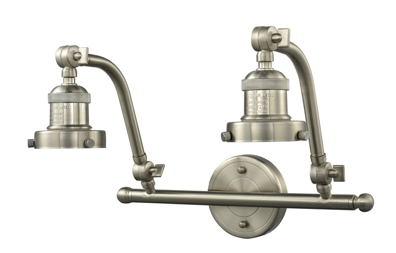 Innovations 515-2W-SN Two Light Bath Vanity, Brushed Satin Nickel