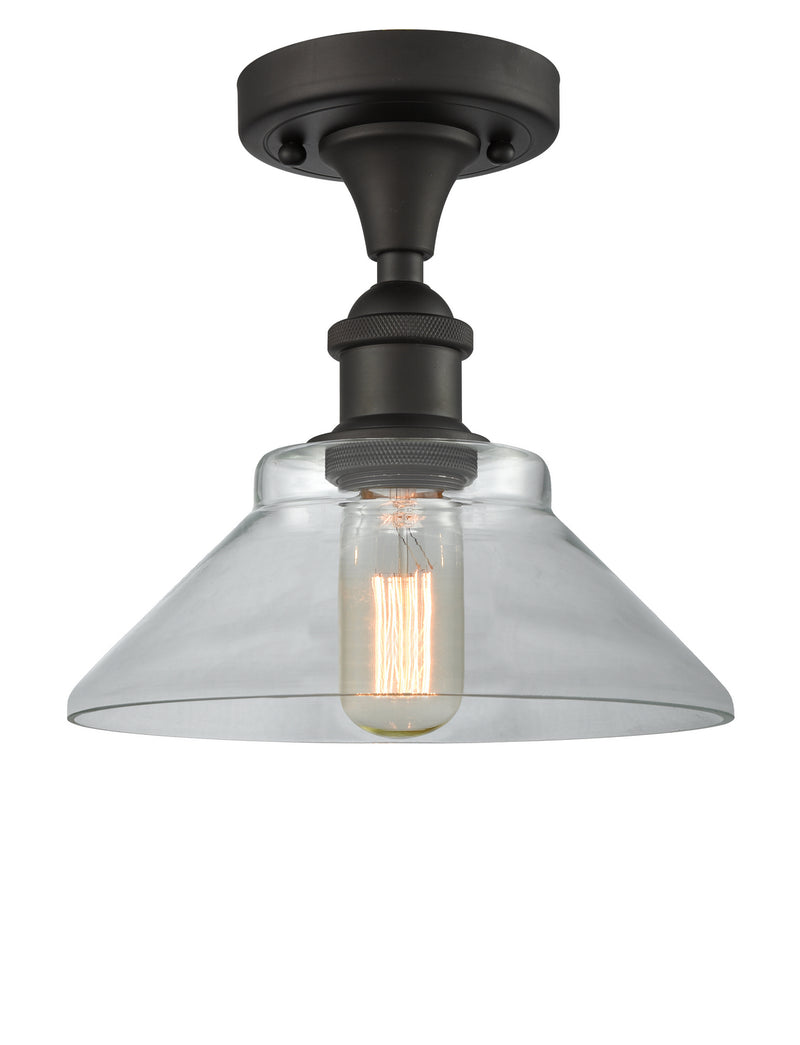 Innovations 516-1C-OB-G132 One Light Semi-Flush Mount, Oil Rubbed Bronze