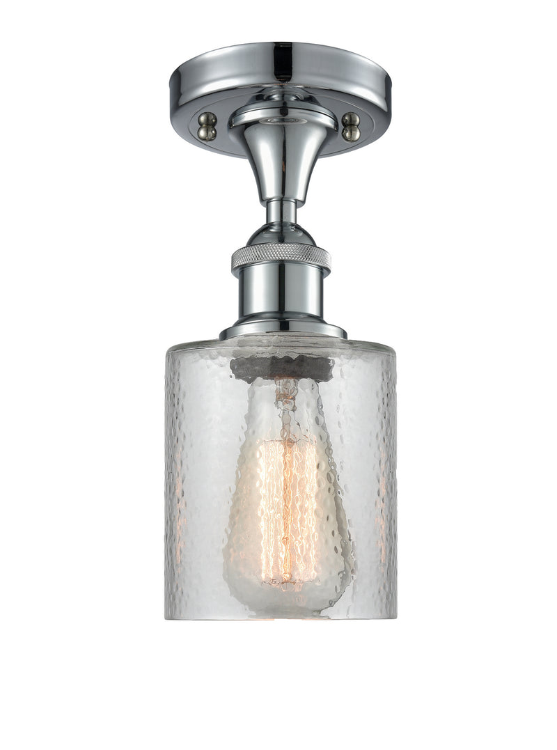 Innovations 516-1C-PC-G112 One Light Semi-Flush Mount, Polished Chrome
