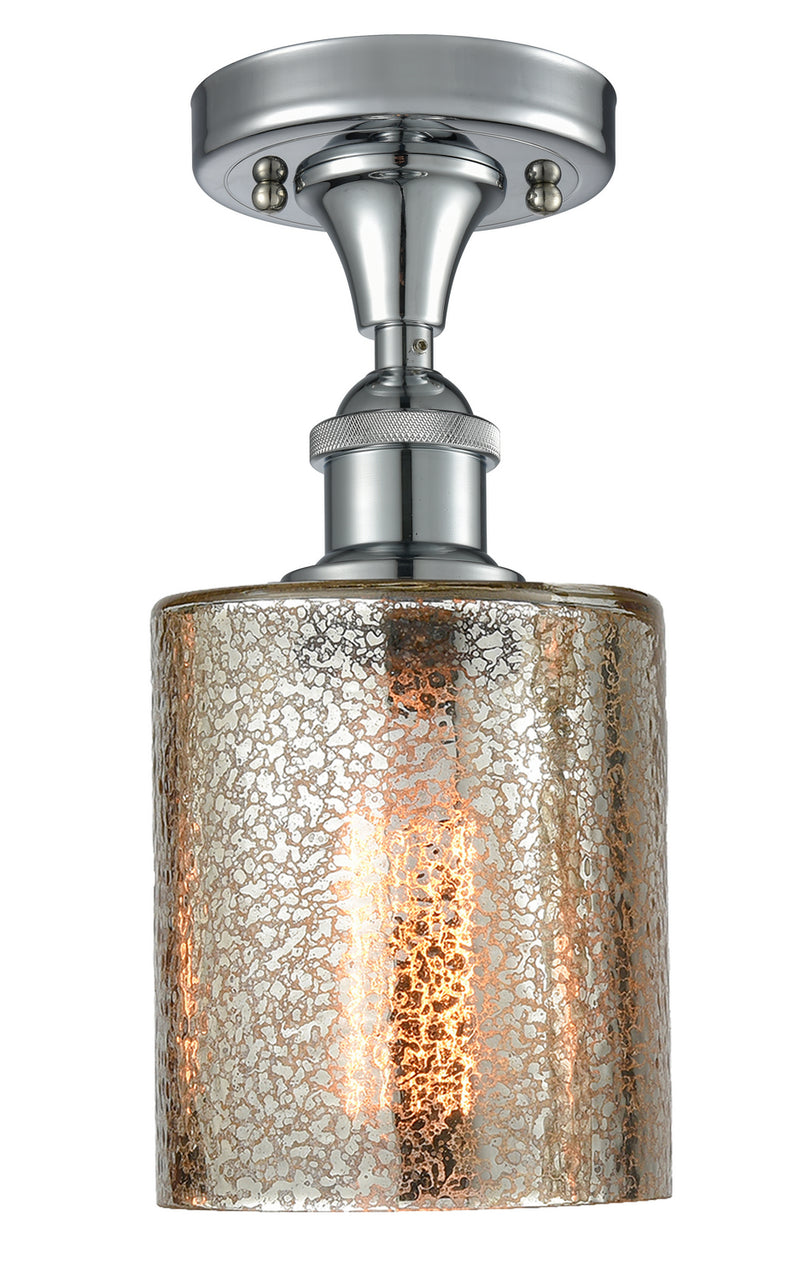 Innovations 516-1C-PC-G116 One Light Semi-Flush Mount, Polished Chrome