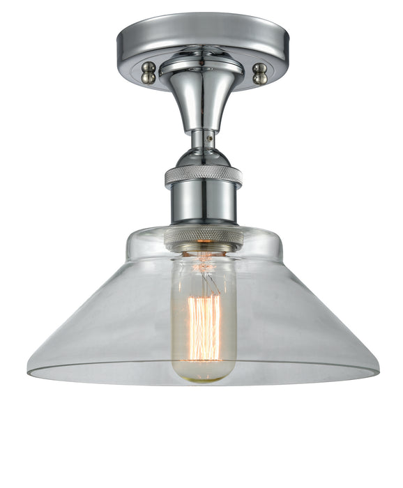 Innovations 516-1C-PC-G132 One Light Semi-Flush Mount, Polished Chrome